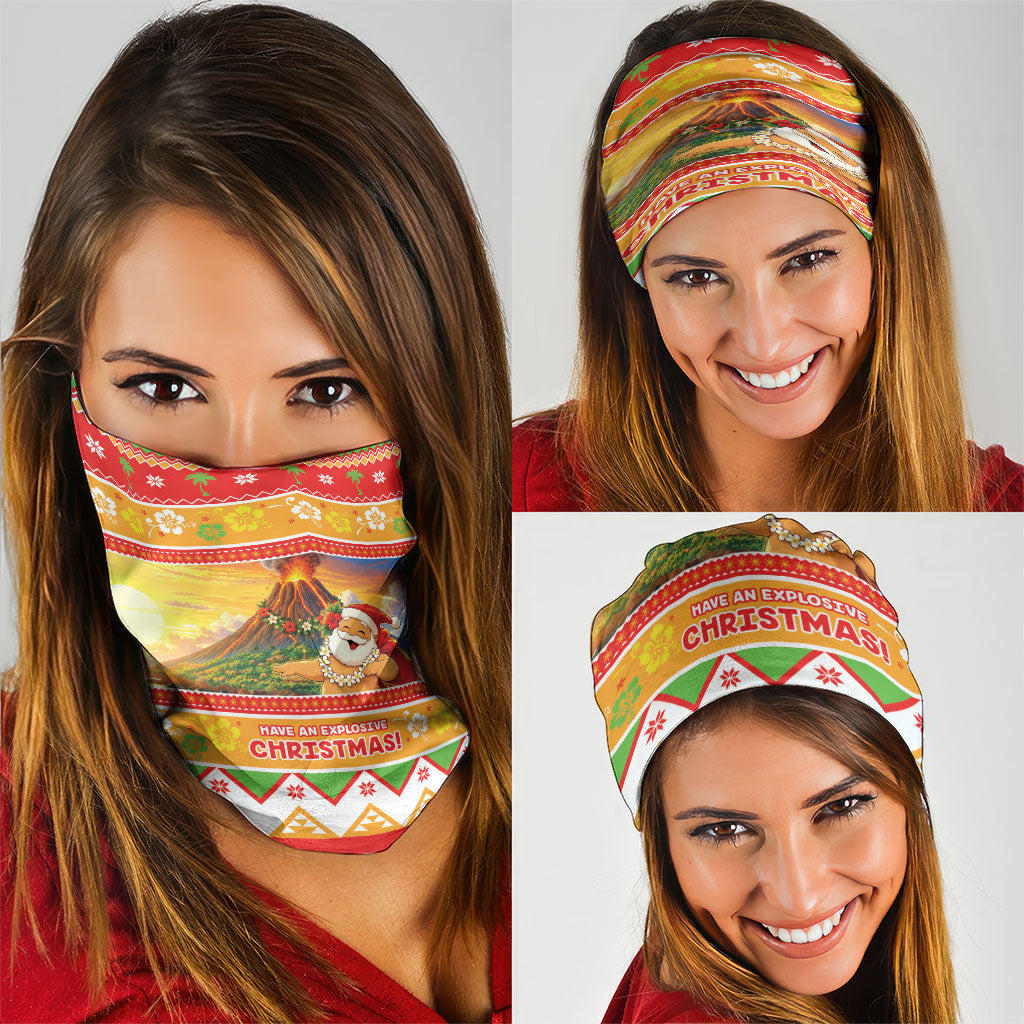 Hawaii Volcano Christmas Neck Gaiter Have An Explosive Christmas LT05 - Polynesian Pride