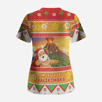 Hawaii Volcano Christmas Scrub Top Have An Explosive Christmas LT05 - Polynesian Pride