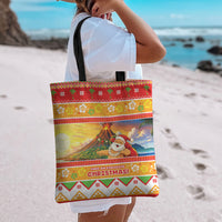 Hawaii Volcano Christmas Tote Bag Have An Explosive Christmas LT05 - Polynesian Pride