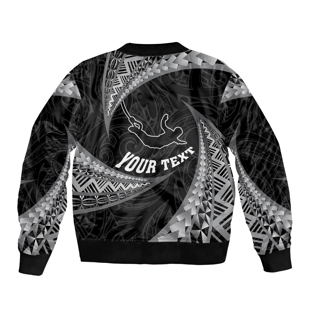 Personalised New Zealand Bungy Jumping Bomber Jacket Maori Pattern LT05 - Polynesian Pride