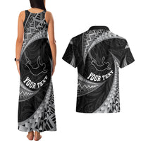 Personalised New Zealand Bungy Jumping Couples Matching Tank Maxi Dress and Hawaiian Shirt Maori Pattern LT05 - Polynesian Pride