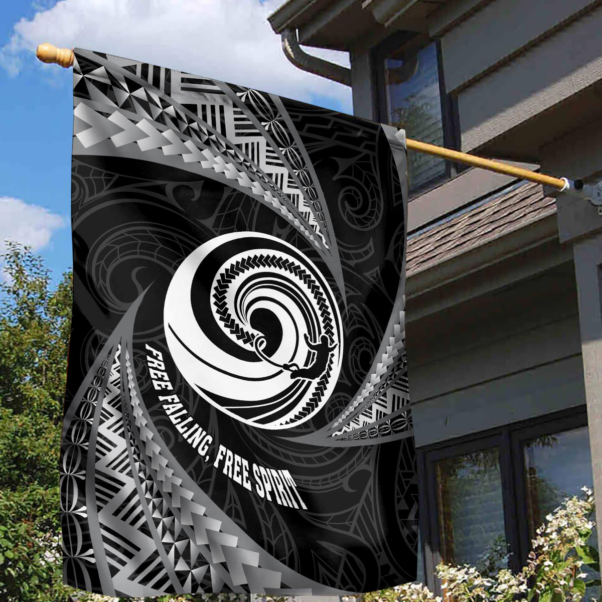 New Zealand Bungy Jumping Garden Flag Maori Pattern LT05 - Polynesian Pride