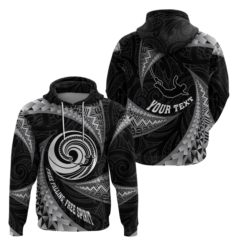 Personalised New Zealand Bungy Jumping Hoodie Maori Pattern LT05 - Polynesian Pride