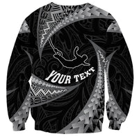 Personalised New Zealand Bungy Jumping Sweatshirt Maori Pattern LT05 - Polynesian Pride