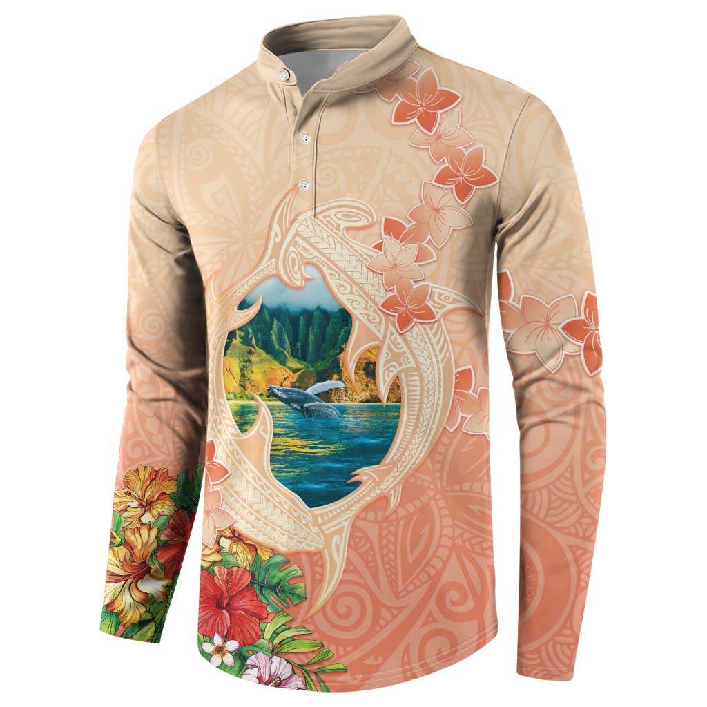 Hawaii Kauai Na Pali Coast Landscape Button Sweatshirt