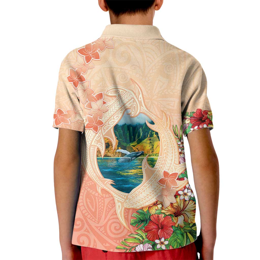Hawaii Kauai Na Pali Coast Landscape Kid Polo Shirt