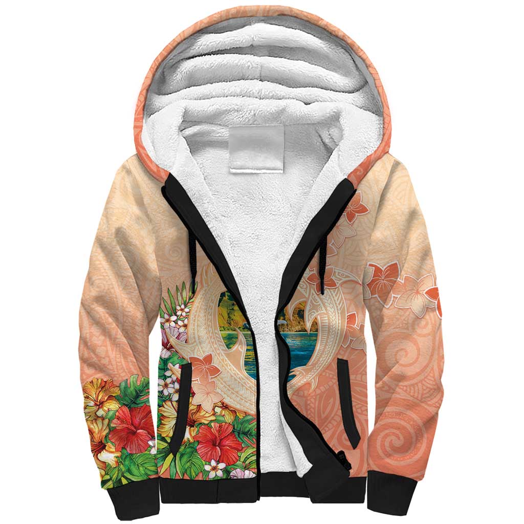 Hawaii Kauai Na Pali Coast Landscape Sherpa Hoodie