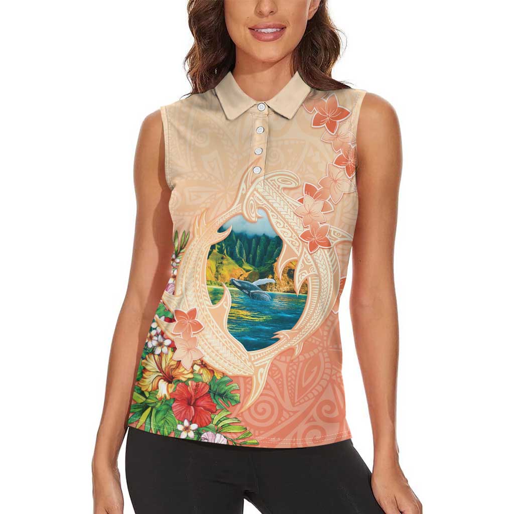 Hawaii Kauai Na Pali Coast Landscape Women Sleeveless Polo Shirt LT05 - Polynesian Pride