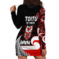 Aotearoa Toitu He Whakaputanga Hoodie Dress Toitu Te Tiriti O Waitangi