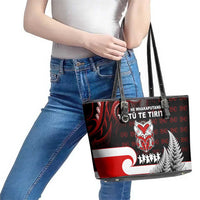 Aotearoa Toitu He Whakaputanga Leather Tote Bag Toitu Te Tiriti O Waitangi LT05 - Polynesian Pride