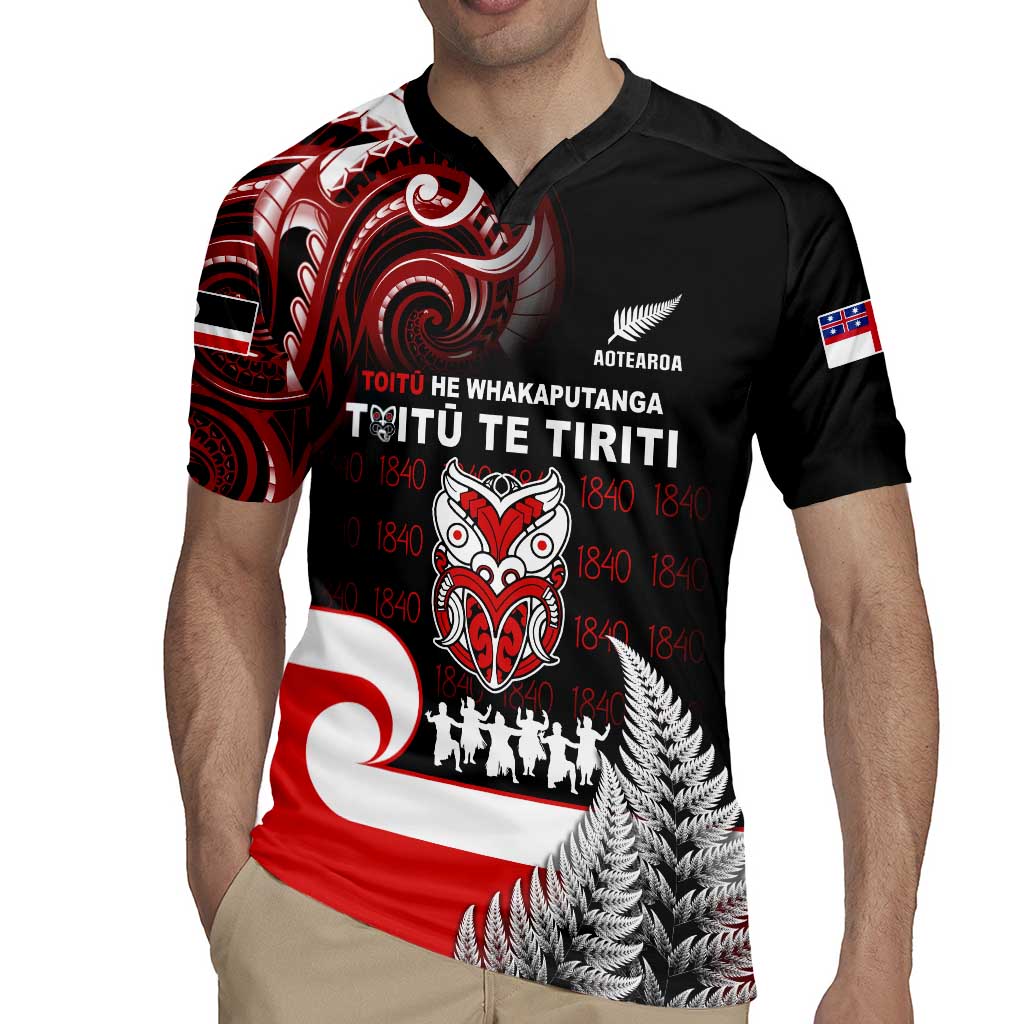 Aotearoa Toitu He Whakaputanga Rugby Jersey Toitu Te Tiriti O Waitangi LT05 - Polynesian Pride