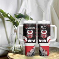 Aotearoa Toitu He Whakaputanga Tumbler With Handle Toitu Te Tiriti O Waitangi LT05 - Polynesian Pride