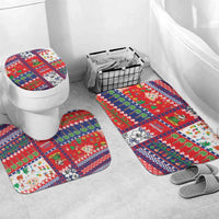 Wallis And Futuna Christmas Bathroom Set Festive Beach Vibes - Polynesian Pride