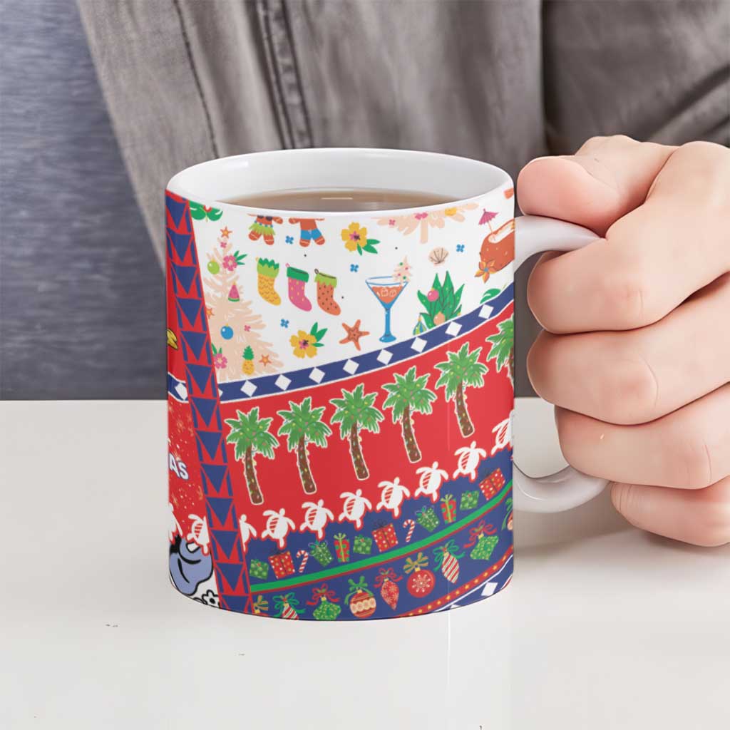 Wallis And Futuna Christmas Ceramic Mug Festive Beach Vibes - Polynesian Pride