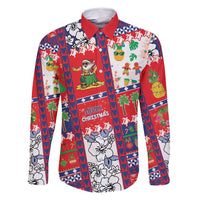 Wallis And Futuna Christmas Family Matching Off Shoulder Short Dress and Hawaiian Shirt Festive Beach Vibes - Polynesian Pride