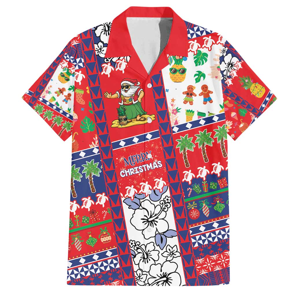 Wallis And Futuna Christmas Family Matching Puletasi and Hawaiian Shirt Festive Beach Vibes - Polynesian Pride