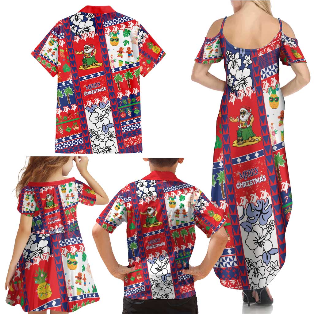 Wallis And Futuna Christmas Family Matching Summer Maxi Dress and Hawaiian Shirt Festive Beach Vibes - Polynesian Pride