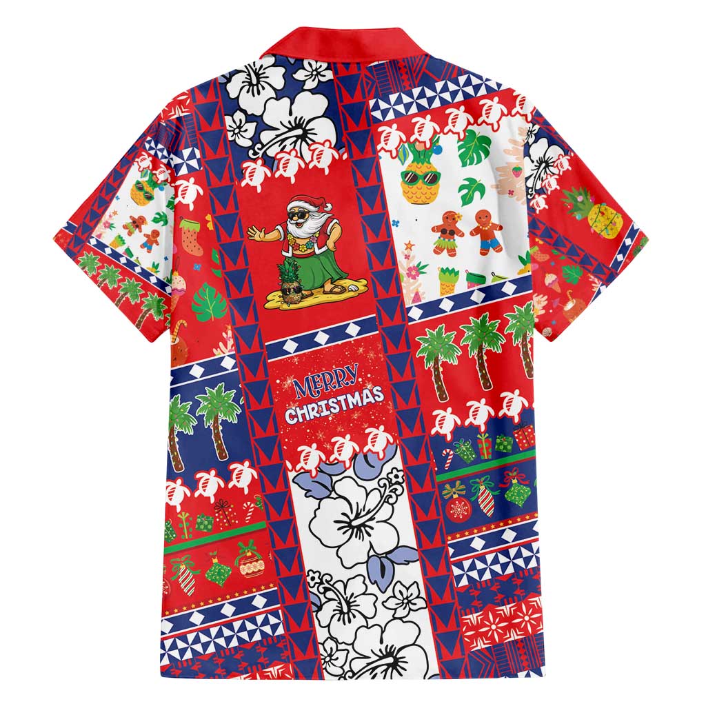 Wallis And Futuna Christmas Family Matching Tank Maxi Dress and Hawaiian Shirt Festive Beach Vibes - Polynesian Pride