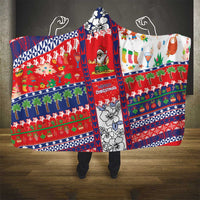 Wallis And Futuna Christmas Hooded Blanket Festive Beach Vibes - Polynesian Pride