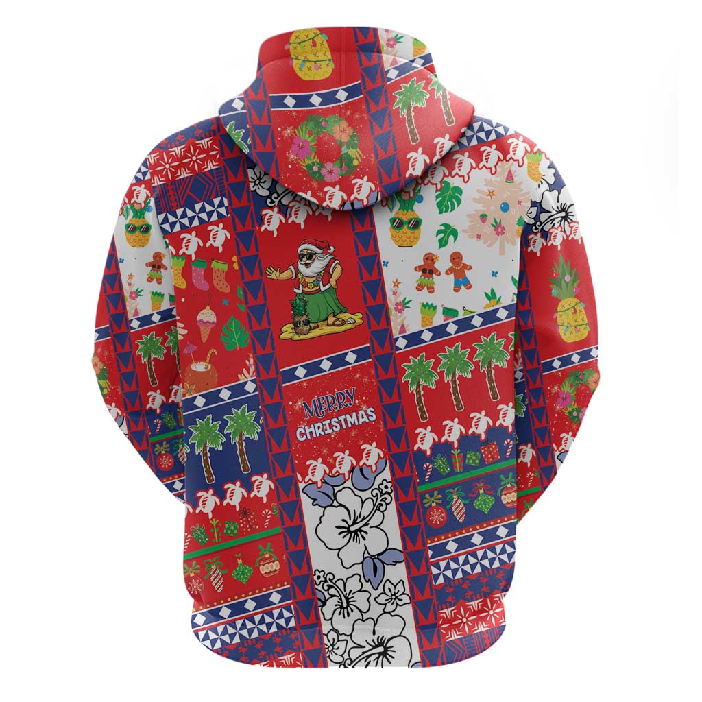 Wallis And Futuna Christmas Hoodie Festive Beach Vibes - Polynesian Pride