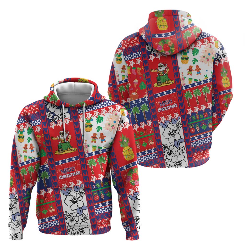 Wallis And Futuna Christmas Hoodie Festive Beach Vibes - Polynesian Pride