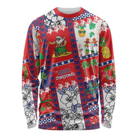 Wallis And Futuna Christmas Long Sleeve Shirt Festive Beach Vibes - Polynesian Pride