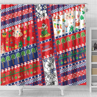 Wallis And Futuna Christmas Shower Curtain Festive Beach Vibes - Polynesian Pride