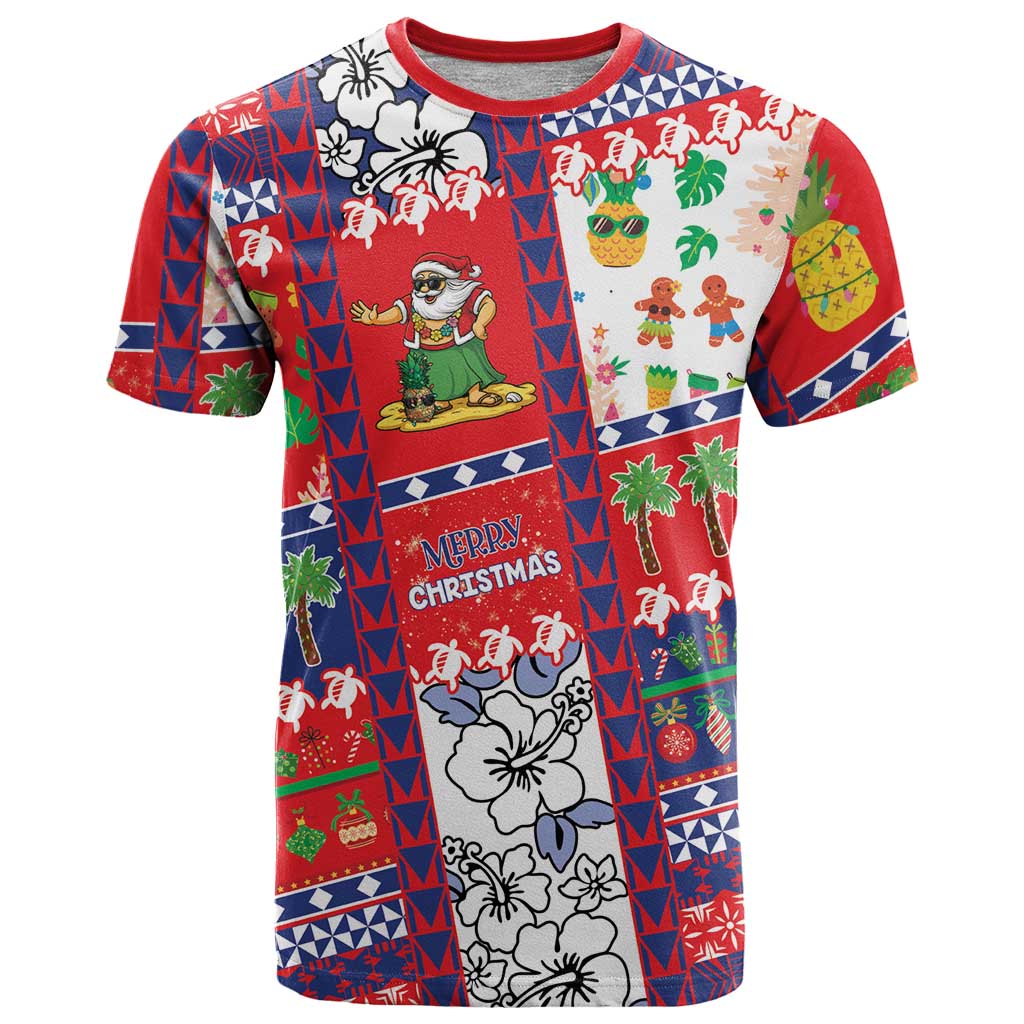 Wallis And Futuna Christmas T Shirt Festive Beach Vibes - Polynesian Pride