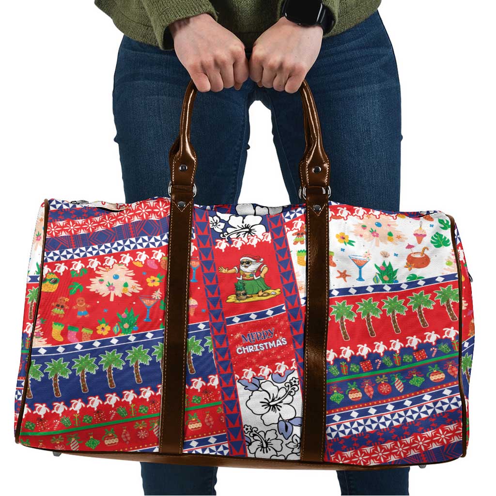 Wallis And Futuna Christmas Travel Bag Festive Beach Vibes - Polynesian Pride