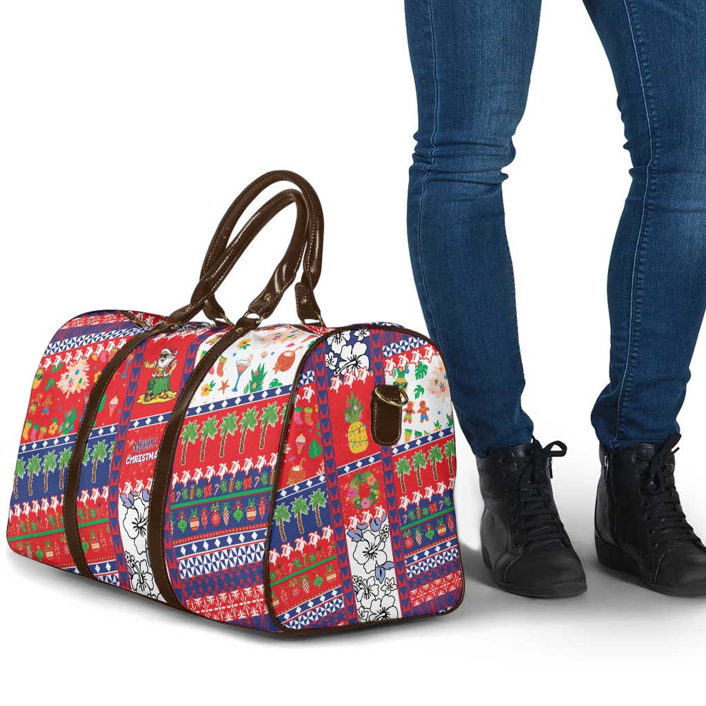 Wallis And Futuna Christmas Travel Bag Festive Beach Vibes - Polynesian Pride