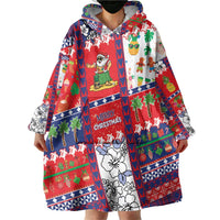 Wallis And Futuna Christmas Wearable Blanket Hoodie Festive Beach Vibes - Polynesian Pride