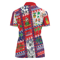 Wallis And Futuna Christmas Women Polo Shirt Festive Beach Vibes - Polynesian Pride