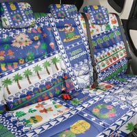 Northern Mariana Islands Christmas Back Car Seat Cover Festive Beach Vibes - Polynesian Pride