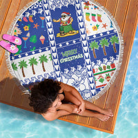 Northern Mariana Islands Christmas Beach Blanket Festive Beach Vibes LT05 - Polynesian Pride