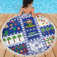 Northern Mariana Islands Christmas Beach Blanket Festive Beach Vibes LT05 - Polynesian Pride