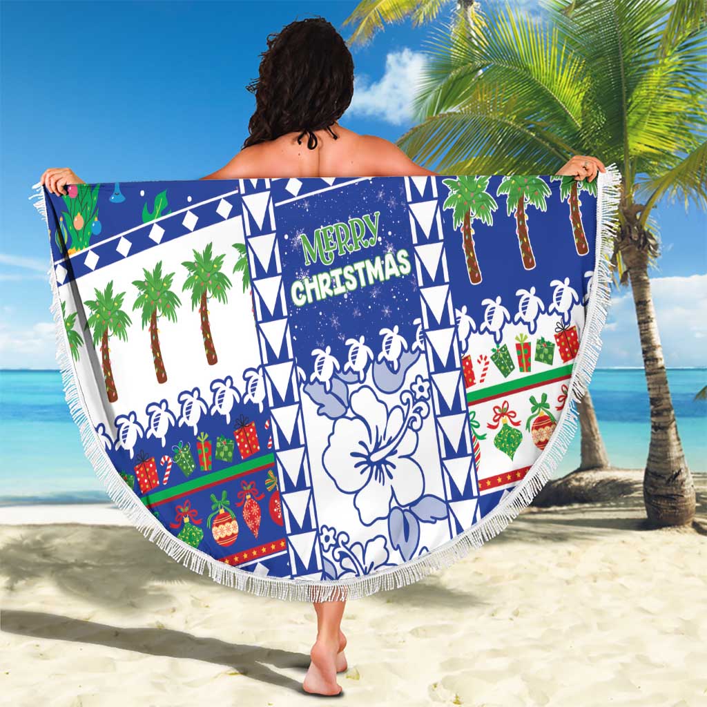 Northern Mariana Islands Christmas Beach Blanket Festive Beach Vibes LT05 - Polynesian Pride