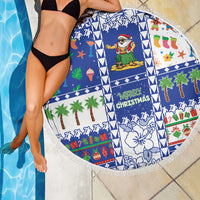 Northern Mariana Islands Christmas Beach Blanket Festive Beach Vibes LT05 - Polynesian Pride