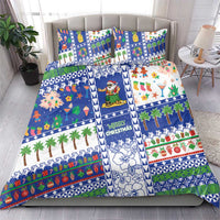 Northern Mariana Islands Christmas Bedding Set Festive Beach Vibes - Polynesian Pride
