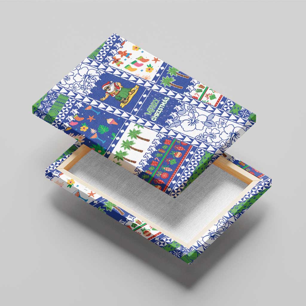 Northern Mariana Islands Christmas Canvas Wall Art Festive Beach Vibes - Polynesian Pride