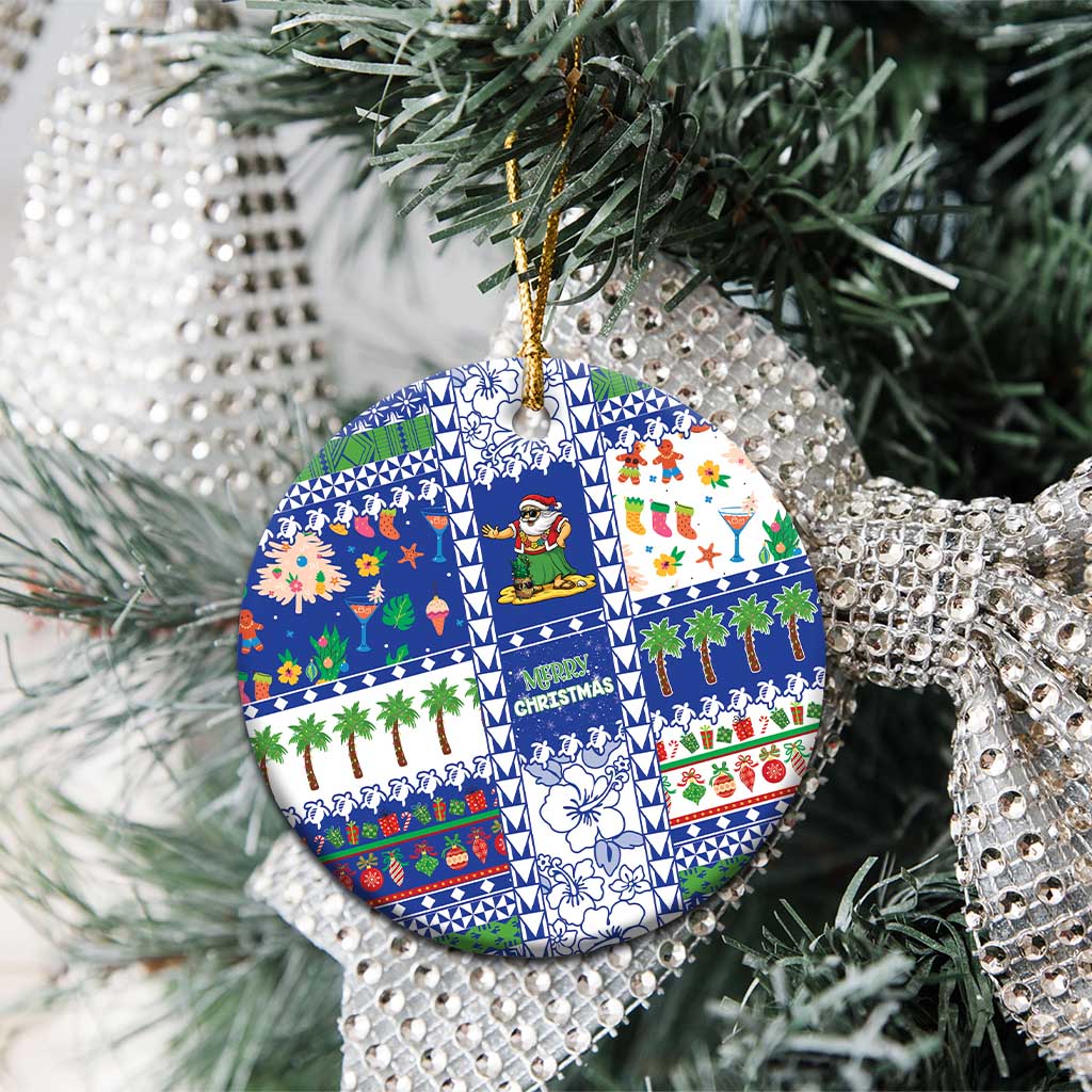 Northern Mariana Islands Christmas Ceramic Ornament Festive Beach Vibes - Polynesian Pride
