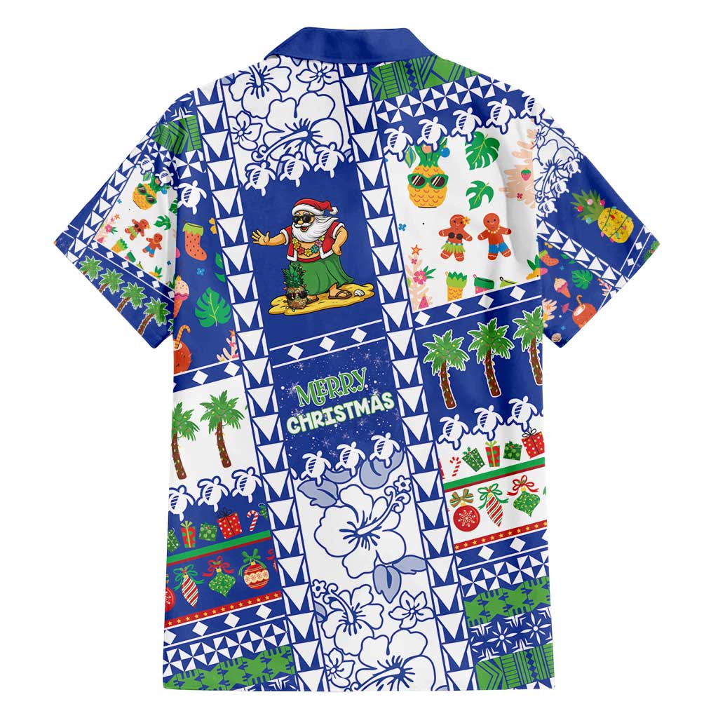 Northern Mariana Islands Christmas Family Matching Long Sleeve Bodycon Dress and Hawaiian Shirt Festive Beach Vibes - Polynesian Pride
