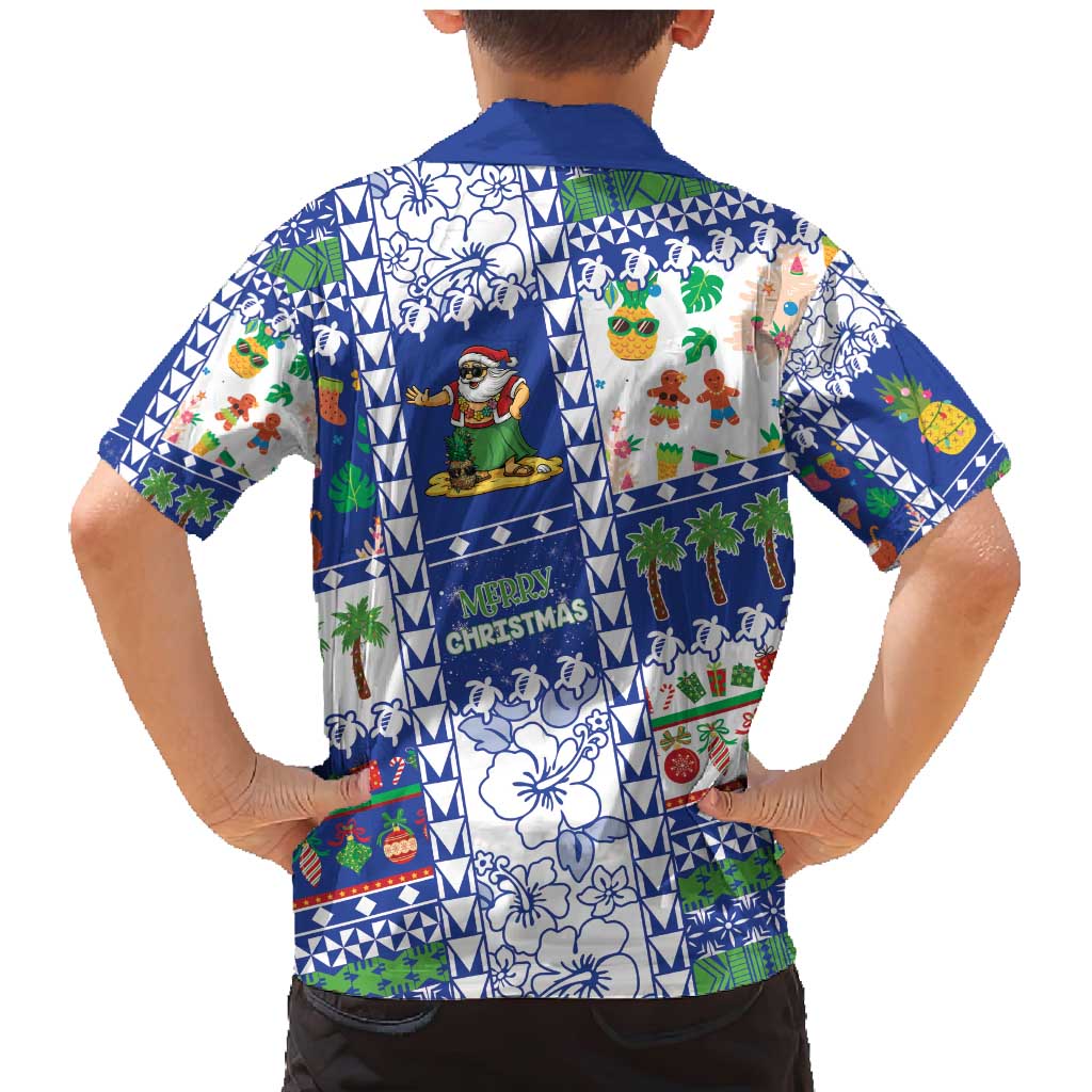 Northern Mariana Islands Christmas Family Matching Mermaid Dress and Hawaiian Shirt Festive Beach Vibes - Polynesian Pride