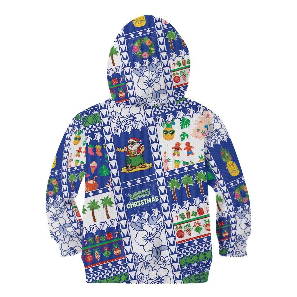 Northern Mariana Islands Christmas Kid Hoodie Festive Beach Vibes - Polynesian Pride