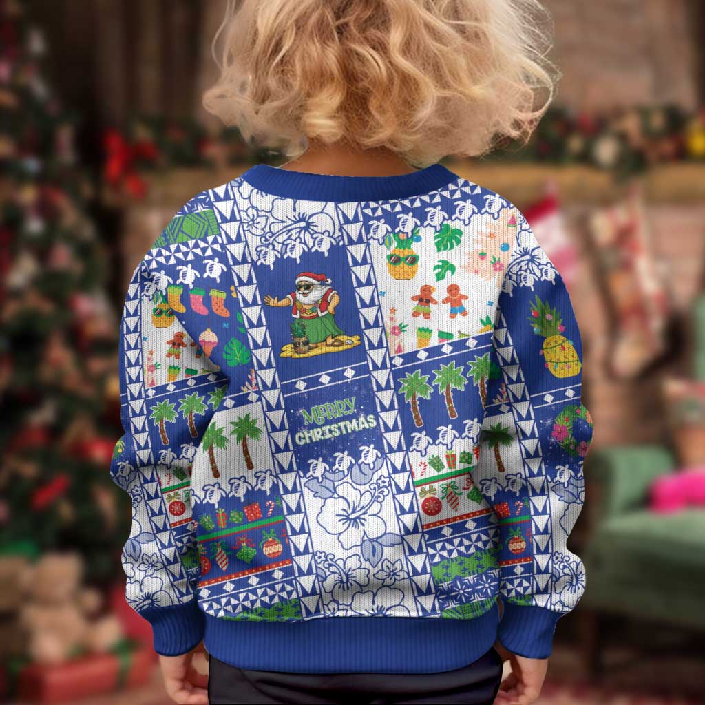 Northern Mariana Islands Christmas Kid Ugly Christmas Sweater Festive Beach Vibes - Polynesian Pride