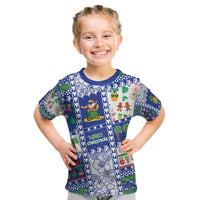 Northern Mariana Islands Christmas Kid T Shirt Festive Beach Vibes - Polynesian Pride