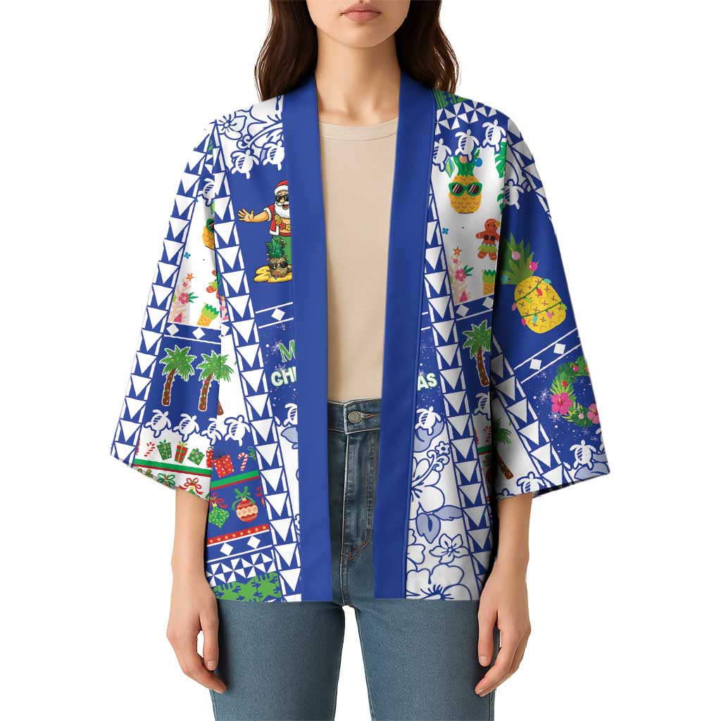 Northern Mariana Islands Christmas Kimono Festive Beach Vibes - Polynesian Pride