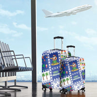Northern Mariana Islands Christmas Luggage Cover Festive Beach Vibes - Polynesian Pride
