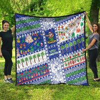 Northern Mariana Islands Christmas Quilt Festive Beach Vibes - Polynesian Pride