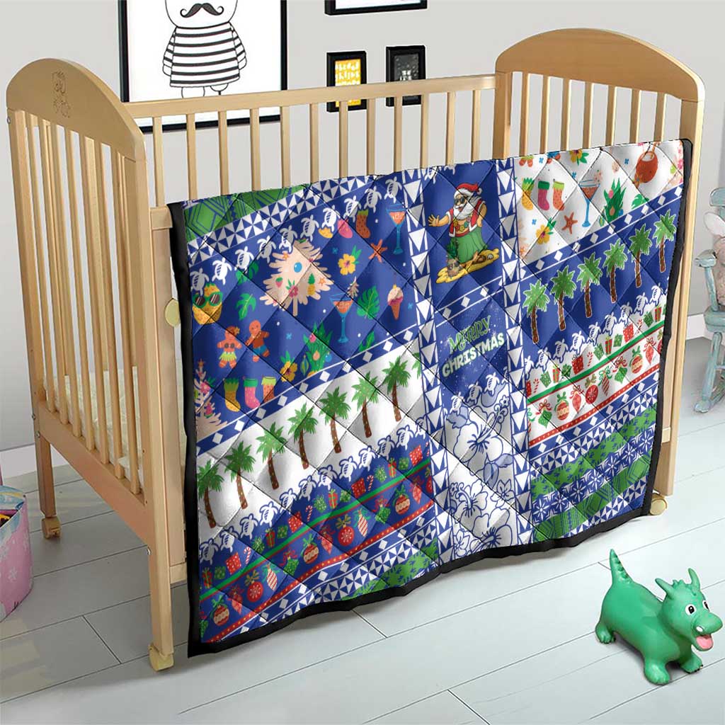 Northern Mariana Islands Christmas Quilt Festive Beach Vibes - Polynesian Pride