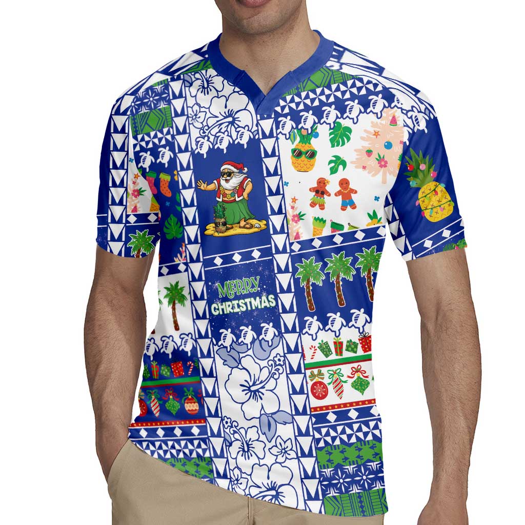 Northern Mariana Islands Christmas Rugby Jersey Festive Beach Vibes - Polynesian Pride
